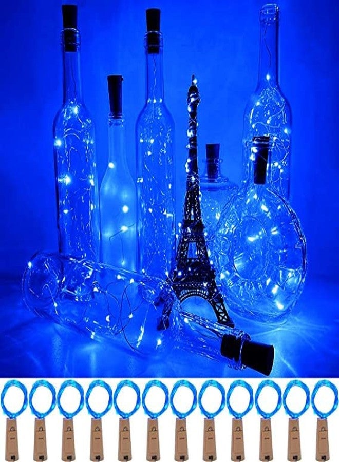 Lexton Cork Light | Bottle Light | Blue Copper String Light | Cork String Light | 12 Pieces | for Valentine's Day, Room décor, Birthdays, Party,Diwali - Image 2